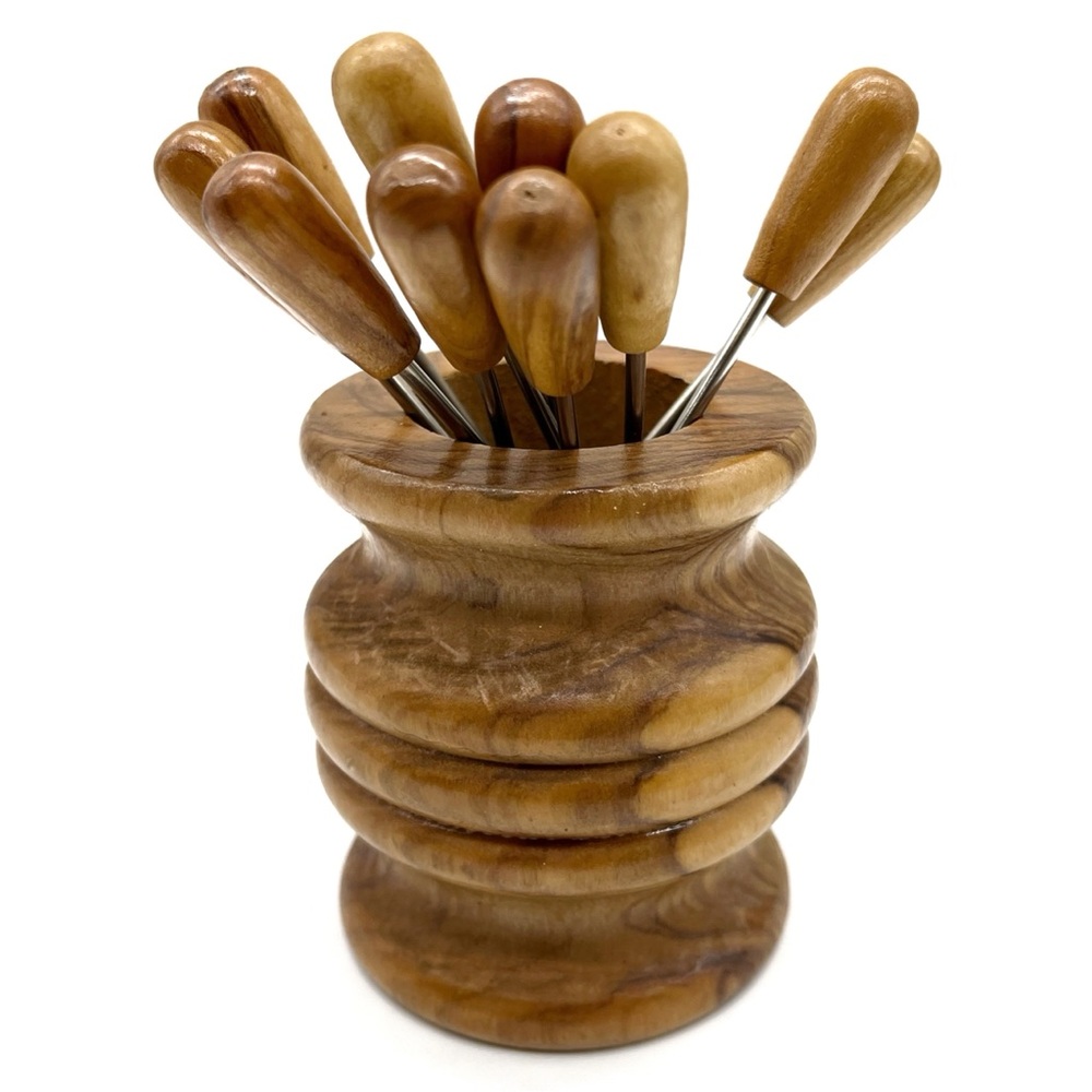 Vintage Wood Pick Set (10) From Germany